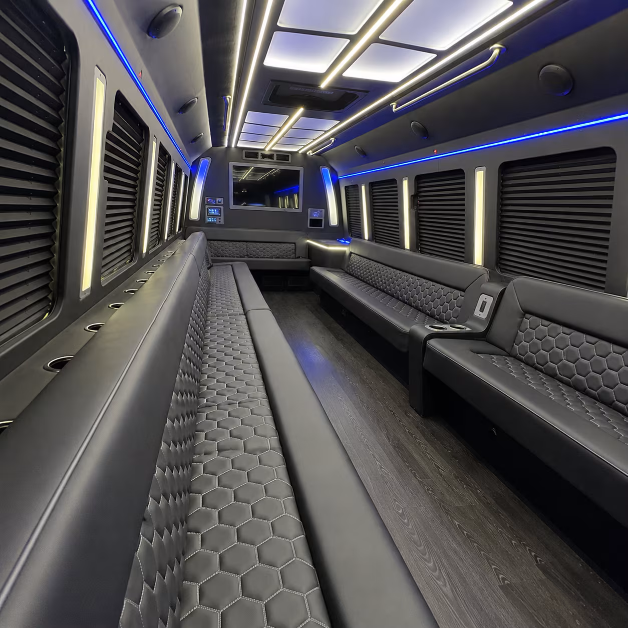 Columbia Birthday, Sweet 16, & Quinceañera Transportation party bus exterior