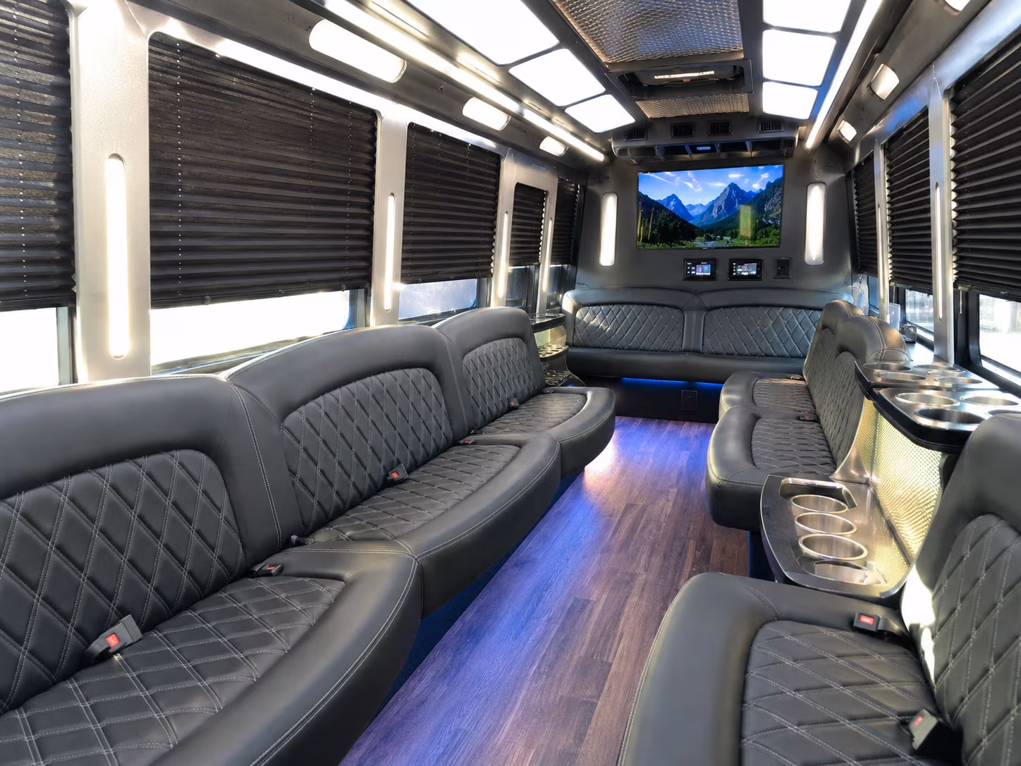 Columbia Private Event Transportation party bus exterior