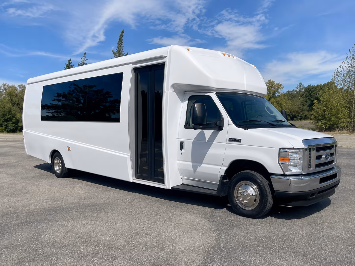 Columbia Private Event Transportation party bus exterior