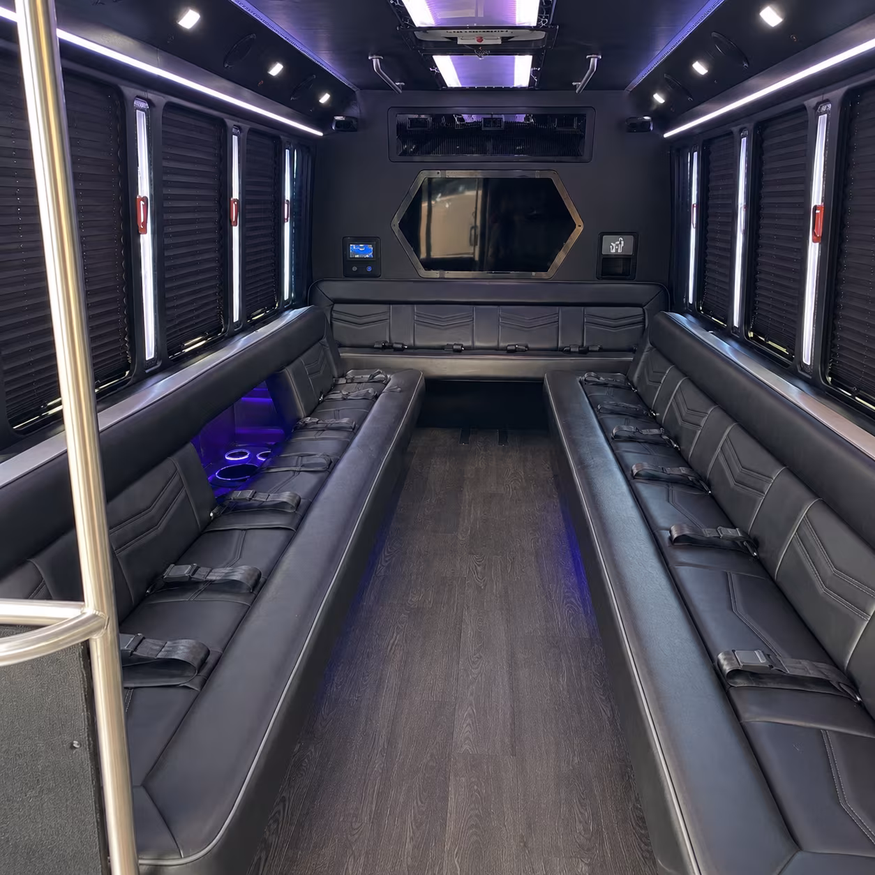 Columbia Private Event Transportation party bus exterior