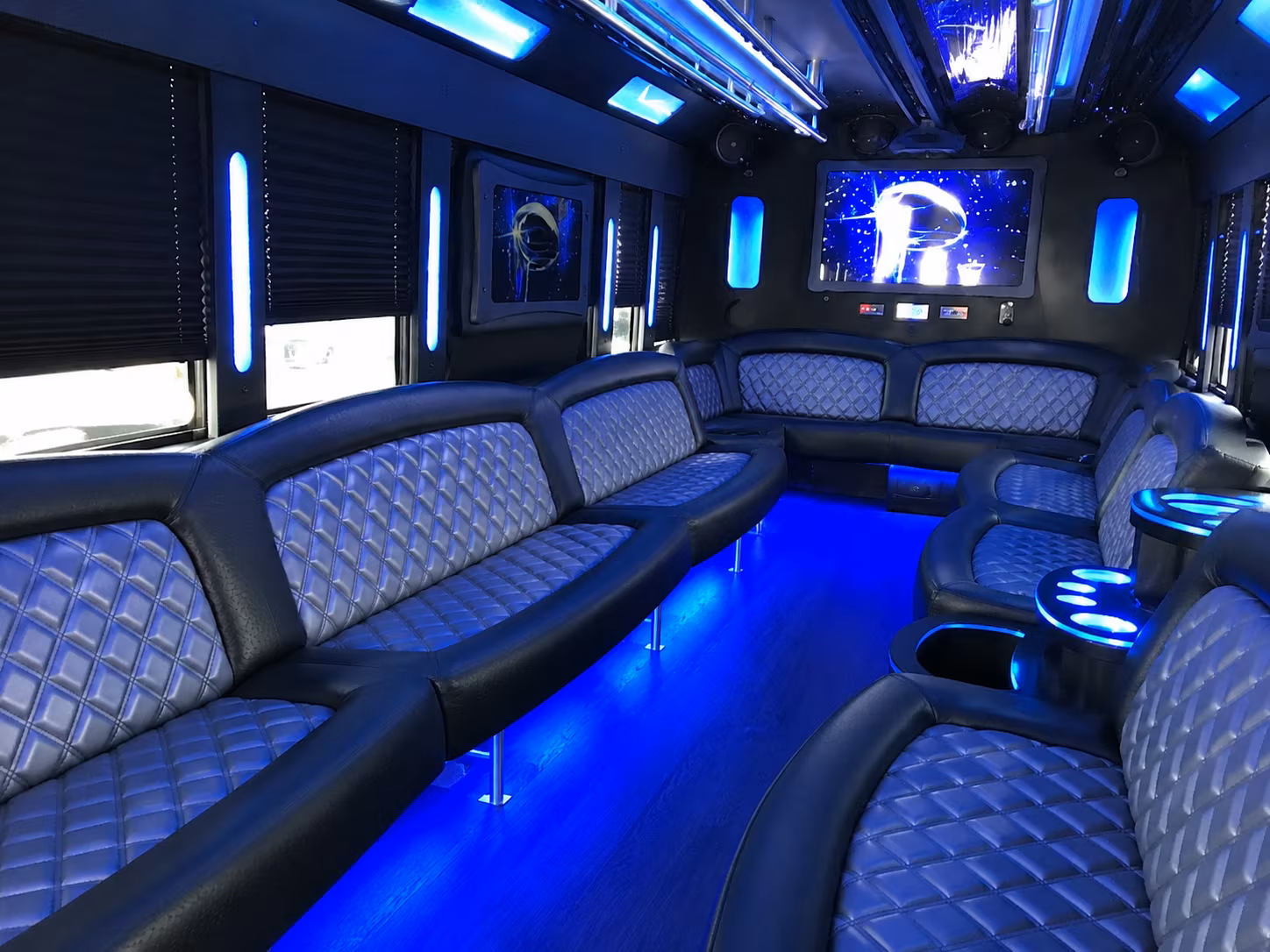 Columbia Private Event Transportation party bus exterior