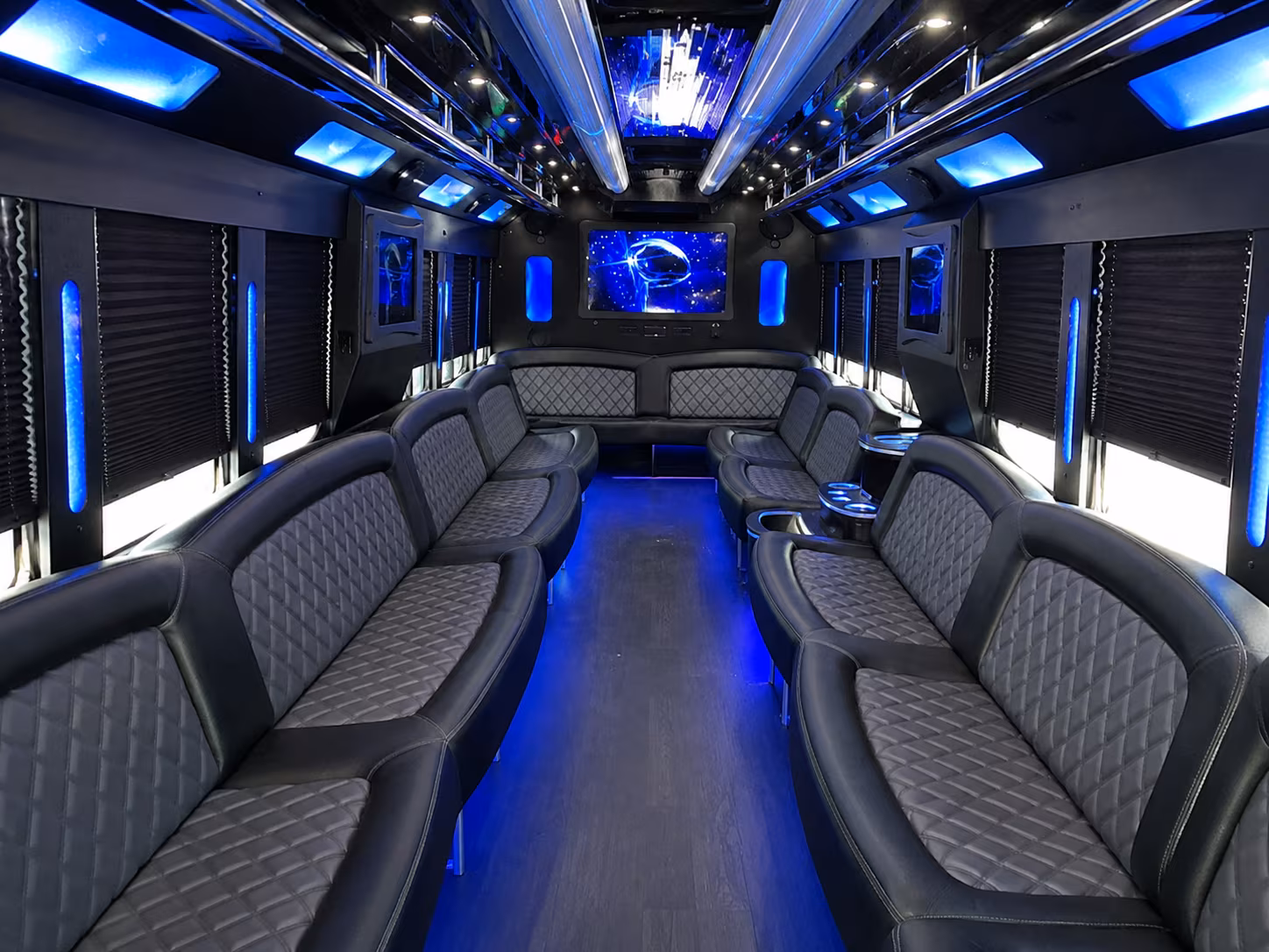 Columbia Prom & Homecoming Transportation party bus exterior