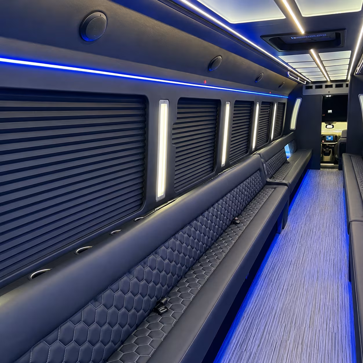 Columbia Prom & Homecoming Transportation party bus interior