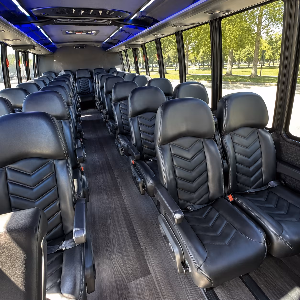 Columbia School Event Transportation party bus exterior