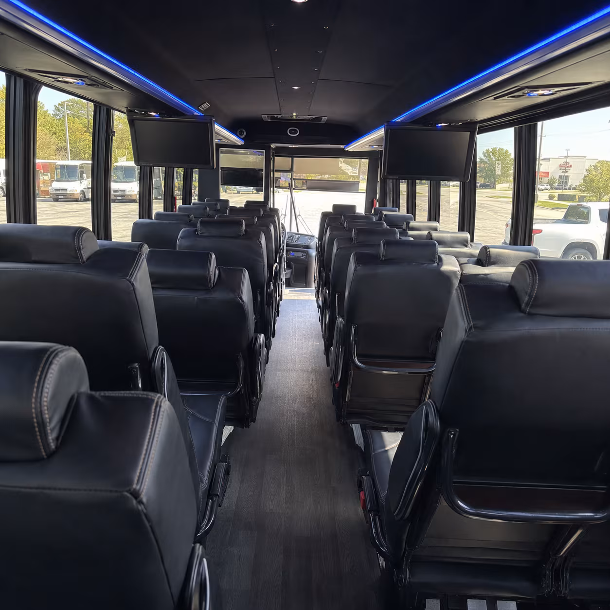 Columbia School Event Transportation party bus exterior