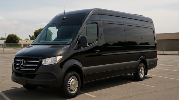 Exterior of Charter Bus Company Florence's 14 Passenger Sprinter Limousine in Florence