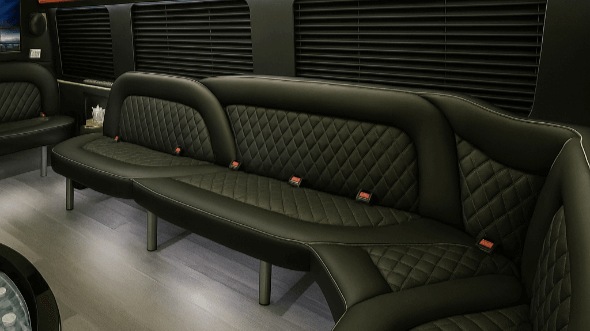 Interior of Charter Bus Company Orangeburg's 18 Passenger Party Bus in Orangeburg