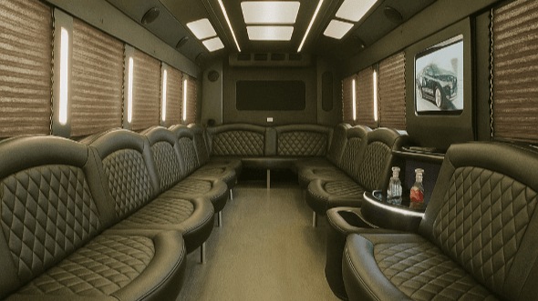 Interior of Charter Bus Company Sumter's 20 Passenger Party Bus in Sumter
