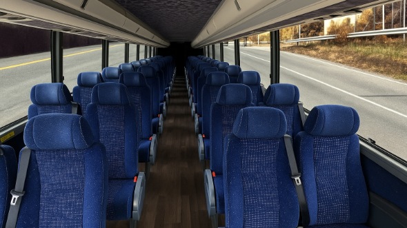 Interior of Charter Bus Company Columbia's 25 Passenger Minibus in Columbia