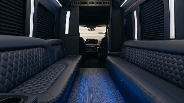 Interior of Charter Bus Company Charleston's 25 Passenger Party Bus in Charleston
