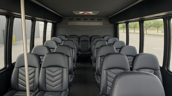 Interior of Charter Bus Company Columbia's 28 Passenger Minibus in Columbia