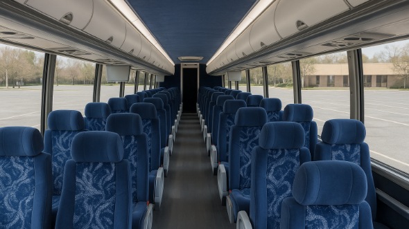Interior of Charter Bus Company Columbia's 44 Passenger Charter Bus in Columbia