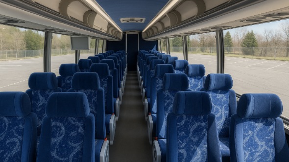 Interior of Charter Bus Company Columbia's 45 Passenger Charter Bus in Columbia