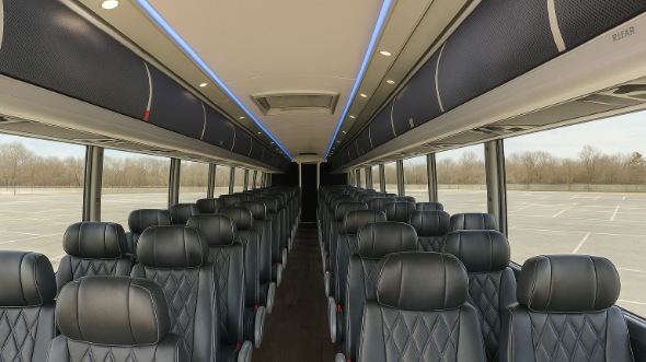 Interior of Charter Bus Company Columbia's 46 Passenger Charter Bus in Columbia