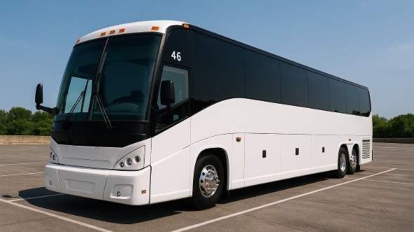 Exterior of Charter Bus Company Columbia's 56 Passenger Charter Bus in Columbia